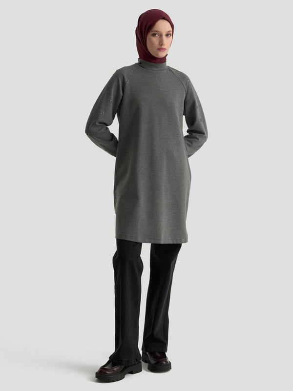 ARMİNE TREND Kolları Kuşgözü Detaylı Tunik
