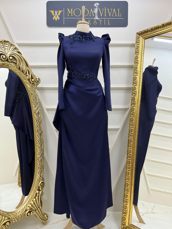 ASUDE Abendkleid - Elegantes Satinkleid